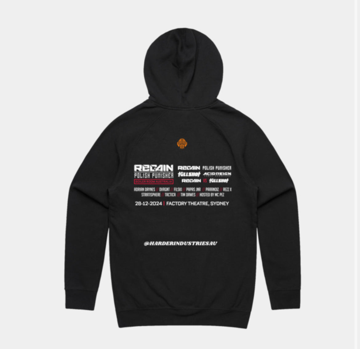 REGAIN POLISH PUNISHER x HARDER INDUSTRIES LIMITED EDITION BOILER ROOM HOODIE