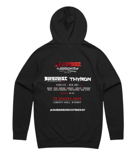 HARDER INDUSTRIES LIMITED EDITION X BLOODLUST THE ASSASINATION HOODIE